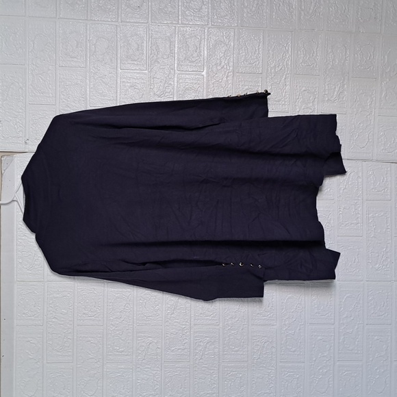 JM Collection Button-Sleeve Flyaway Cardigan Sweater - Picture 8 of 9